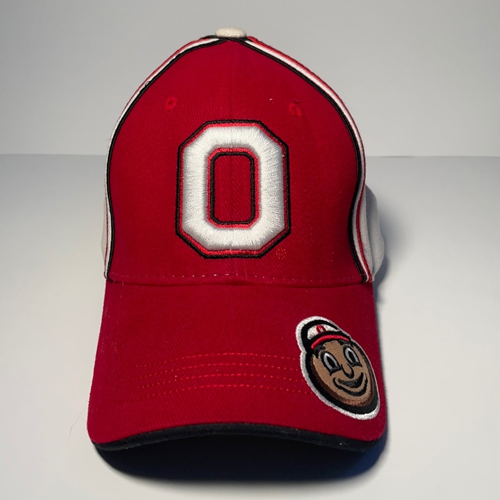 Ohio State Buckeyes Adjustable Mesh Red Trucker Baseball Style Hat Cap